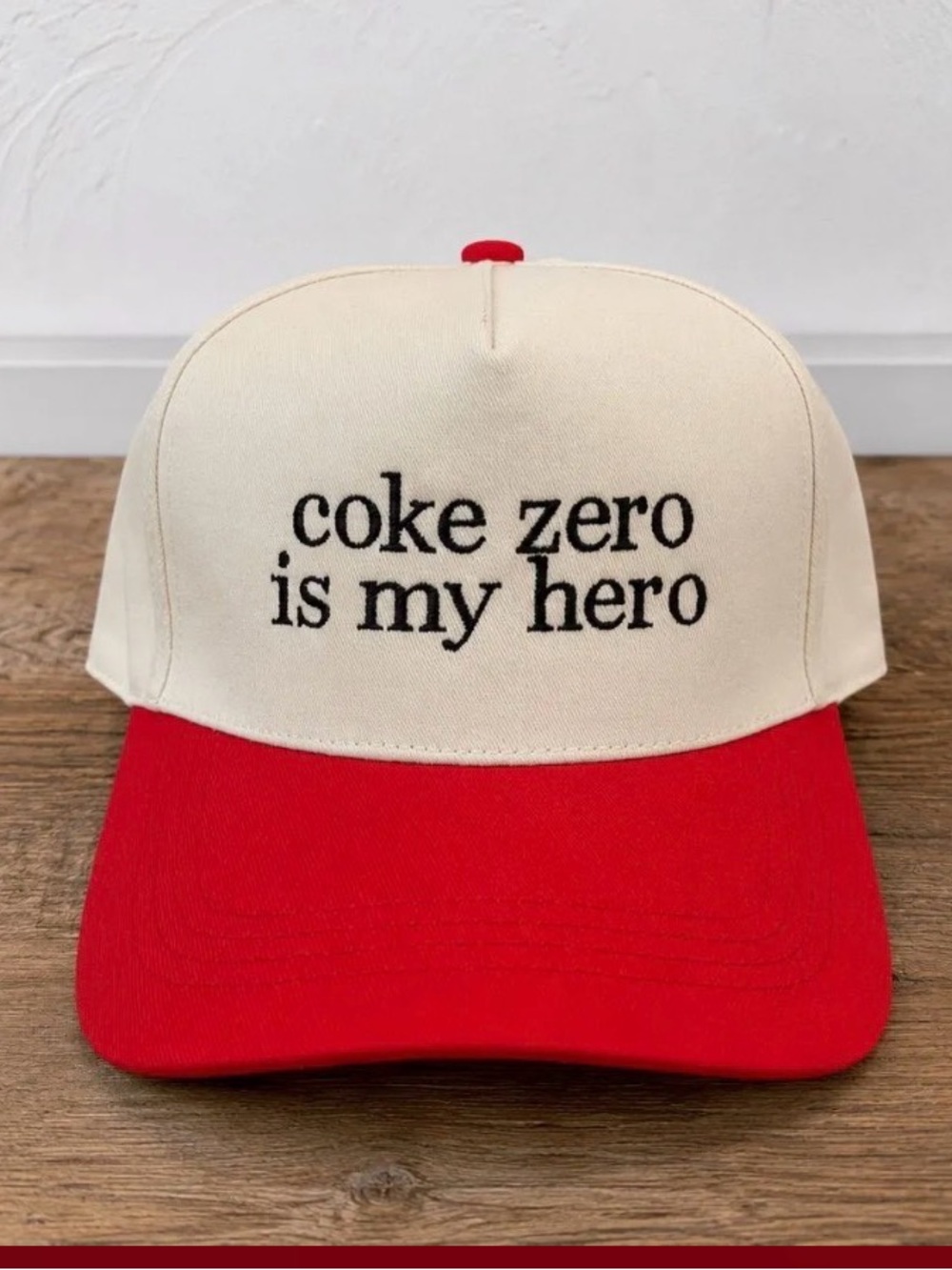 Coke Zero Is My Hero CUSTOM MADE ONE OF A KIND Embroidered Trucker Hat -